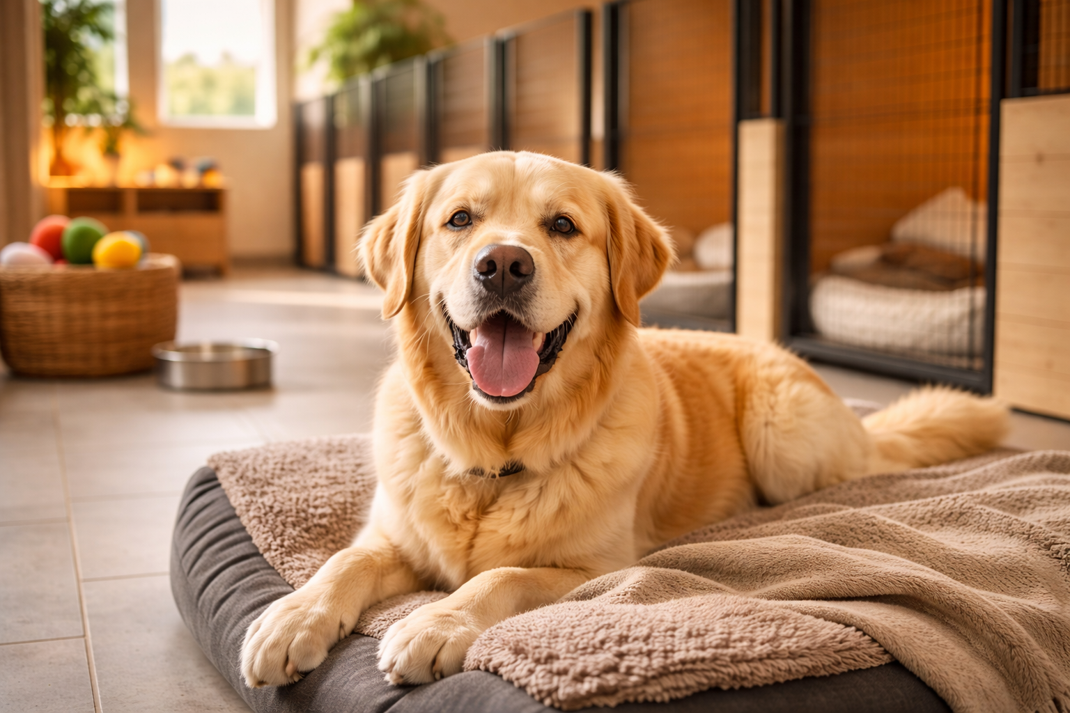 Cane in una pensione accogliente